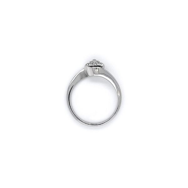 Ring with White Gold Zircons