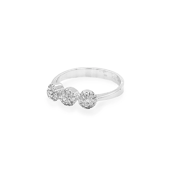 Gold Ring with Zircons