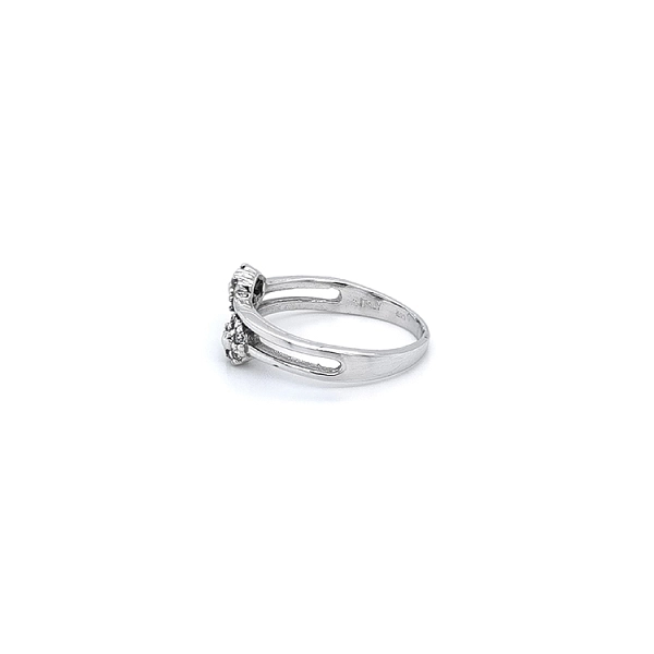 Ring with White Gold Zircons