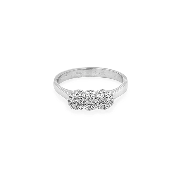 Gold Ring with Zircons