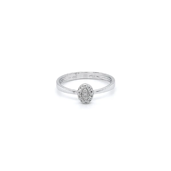 Ring with White Gold Zircons