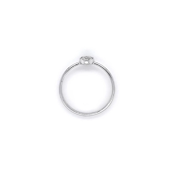 Ring with White Gold Zircons