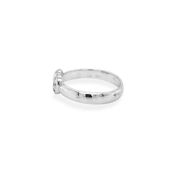 Gold Ring in Heart Shape with Zircones
