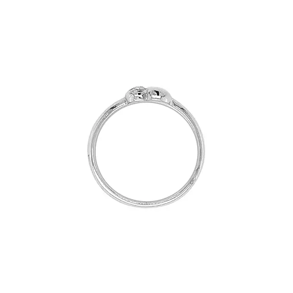 Gold Ring in Heart Shape with Zircones