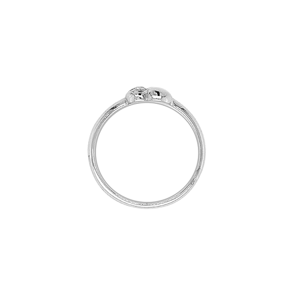 Gold Ring in Heart Shape with Zircones