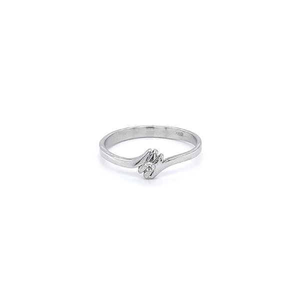 Ring with Zircon from White Gold