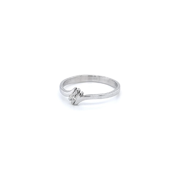 Ring with Zircon from White Gold