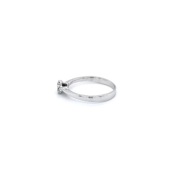 Ring with White Gold Zircons