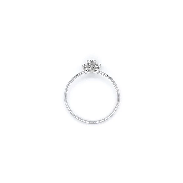 Ring with White Gold Zircons