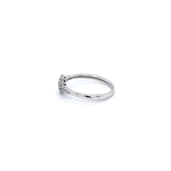 Ring with White Gold Zircons