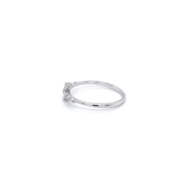 Ring with White Gold Zircons