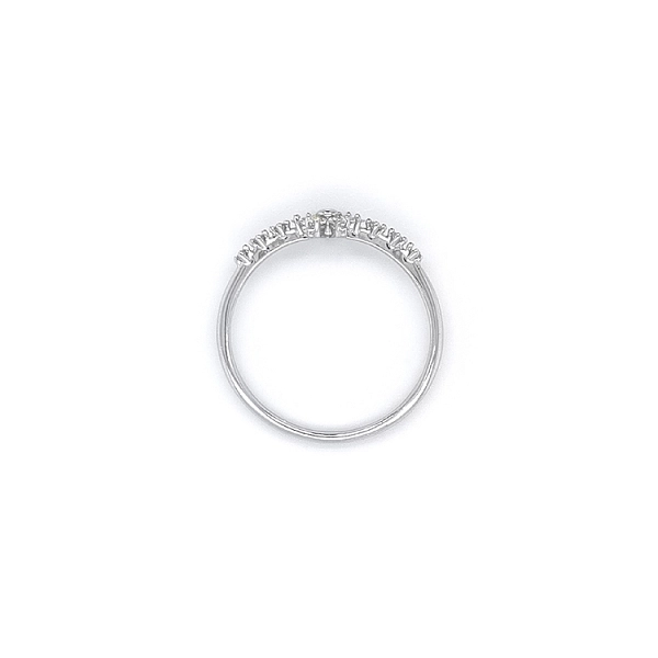 Ring with White Gold Zircons