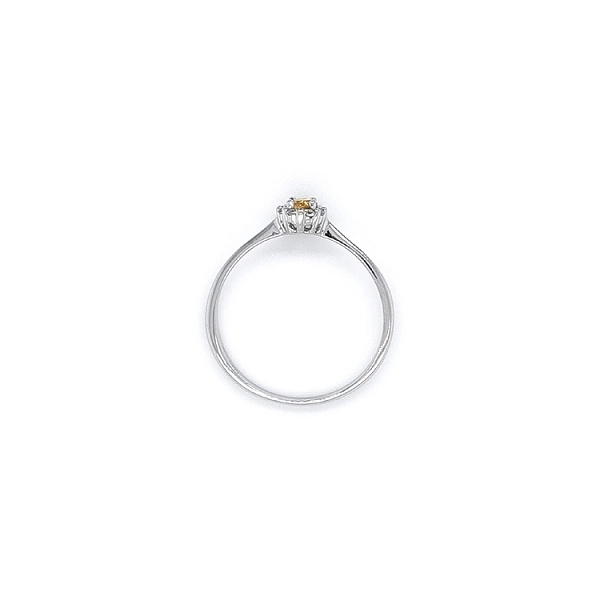 Ring with Citrine from White Gold