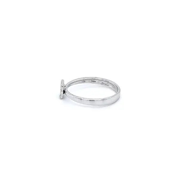 Ring with White Gold Zircons