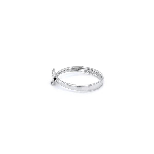 Ring with White Gold Zircons