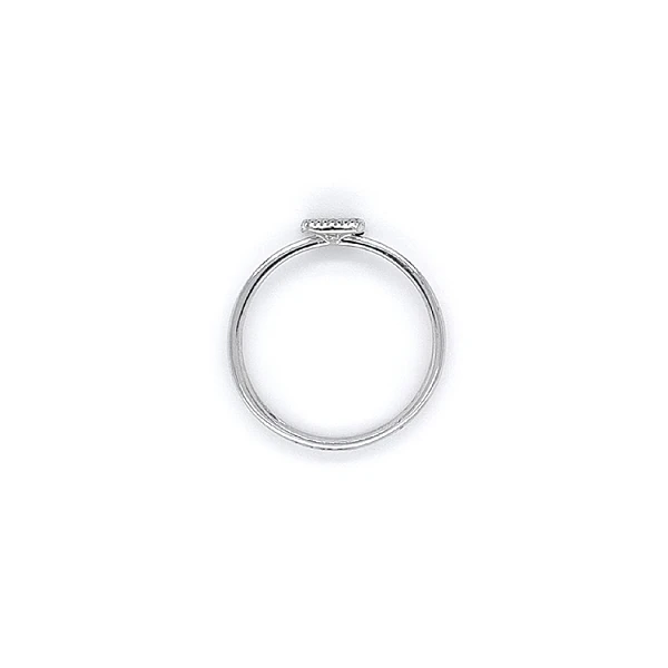 Ring with White Gold Zircons