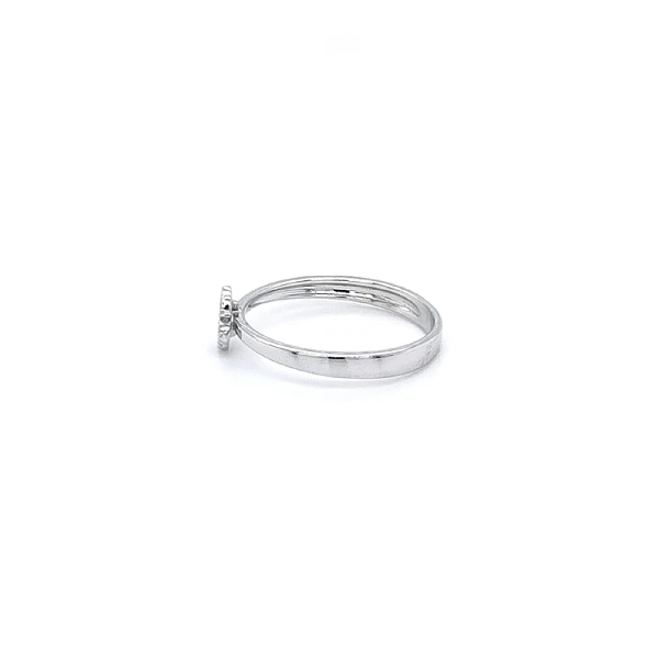 Ring with White Gold Zircons