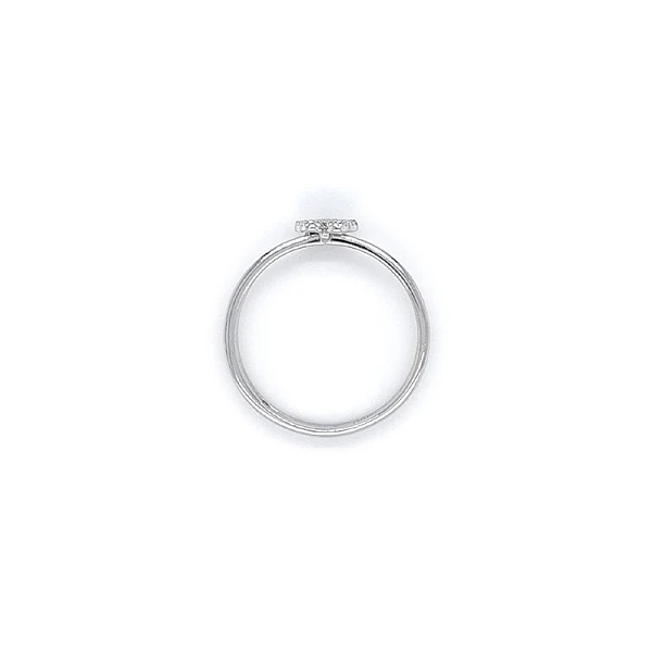 Ring with White Gold Zircons