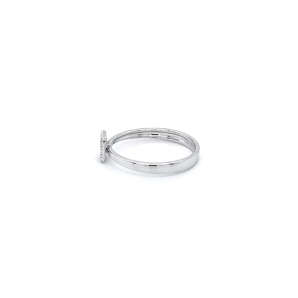 Ring with White Gold Zircons