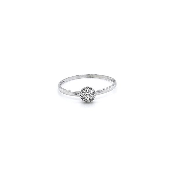 Ring with White Gold Zircons
