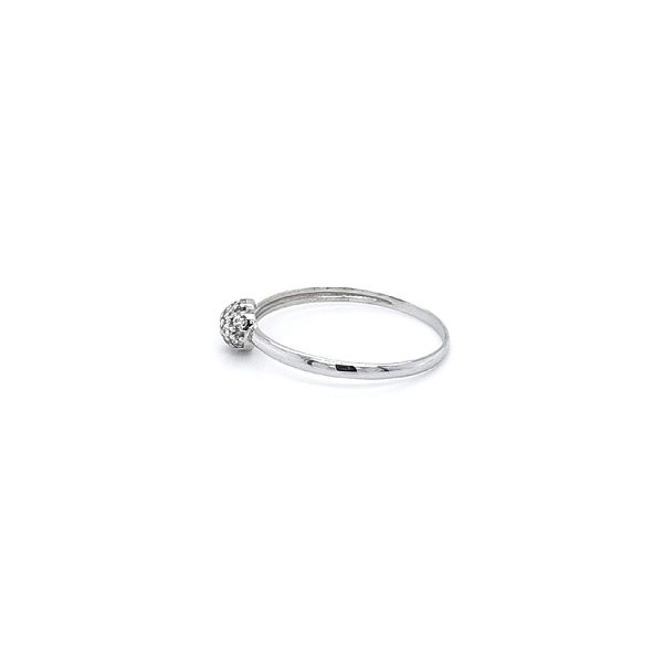 Ring with White Gold Zircons