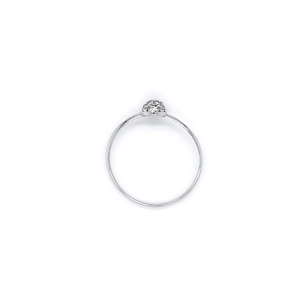 Ring with White Gold Zircons