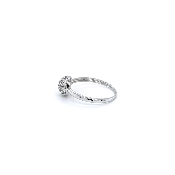 Ring with White Gold Zircons
