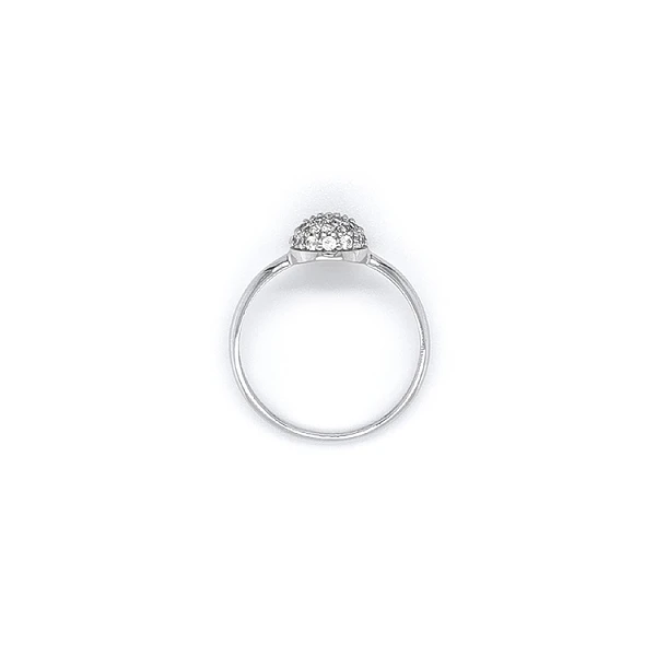 Ring with White Gold Zircons