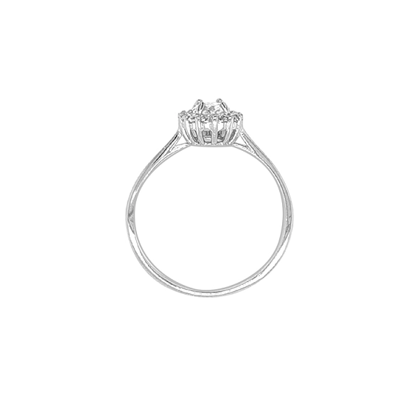 Gold Ring with Zircons