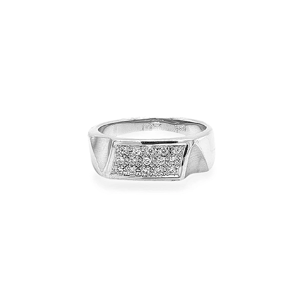 Gold Ring with Zircons