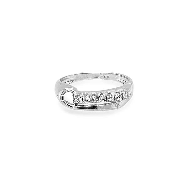 Gold Ring with Zircons
