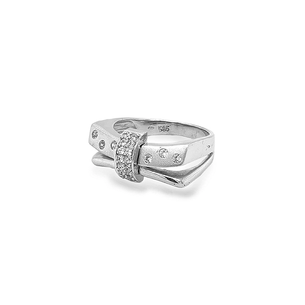 Gold Ring with Zircons