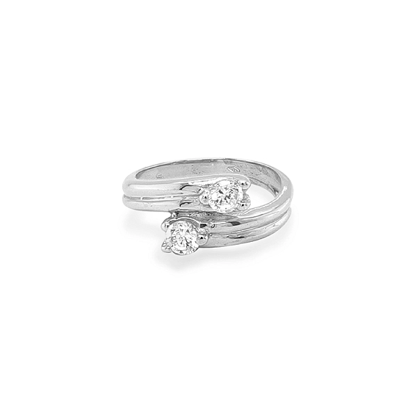 Gold Ring with Zircons