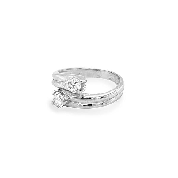 Gold Ring with Zircons