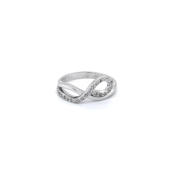 Ring with White Gold Zircons