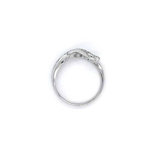 Ring with White Gold Zircons
