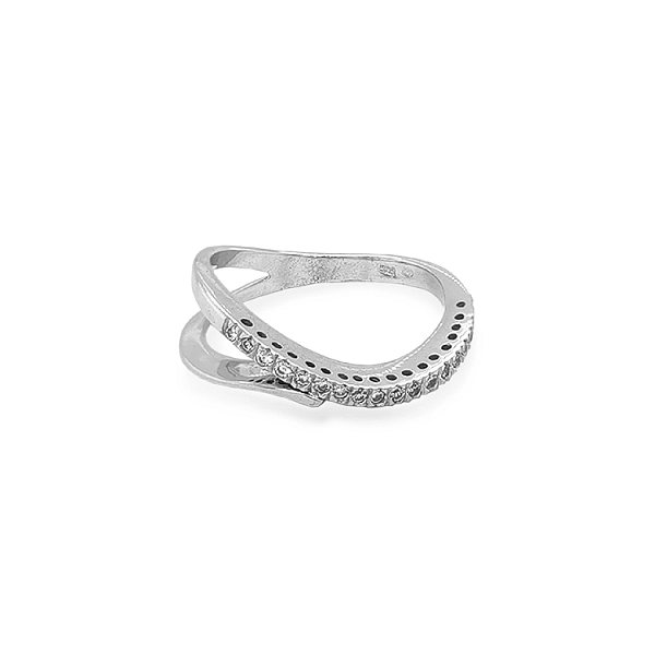 Gold Ring with Zircons