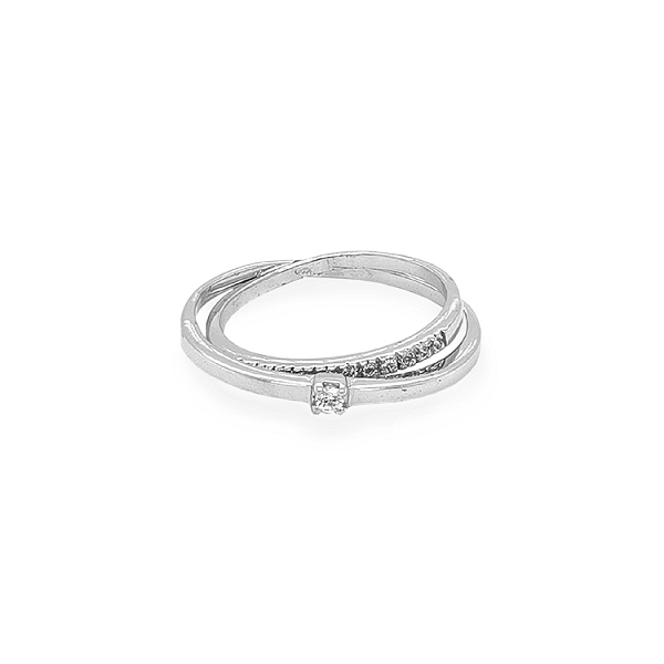 Gold Ring with Zircons