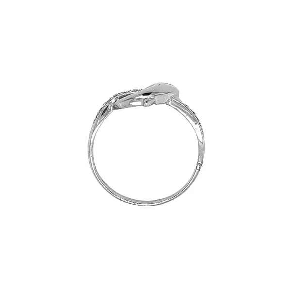 Exclusive Gold Ring in the Shape of a Dolphin with Zirconia