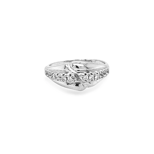 Gold Ring with Zircons