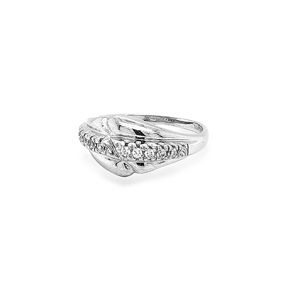 Gold Ring with Zircons