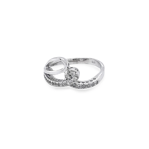 Gold Ring with Zircons