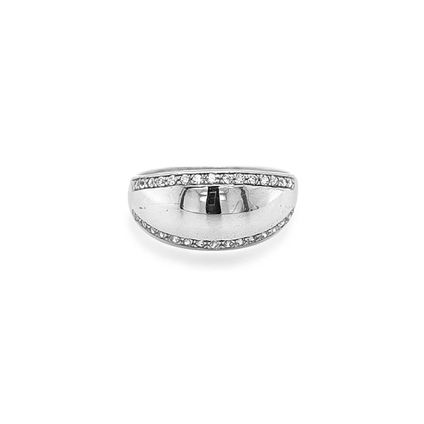 Gold Ring with Zircons