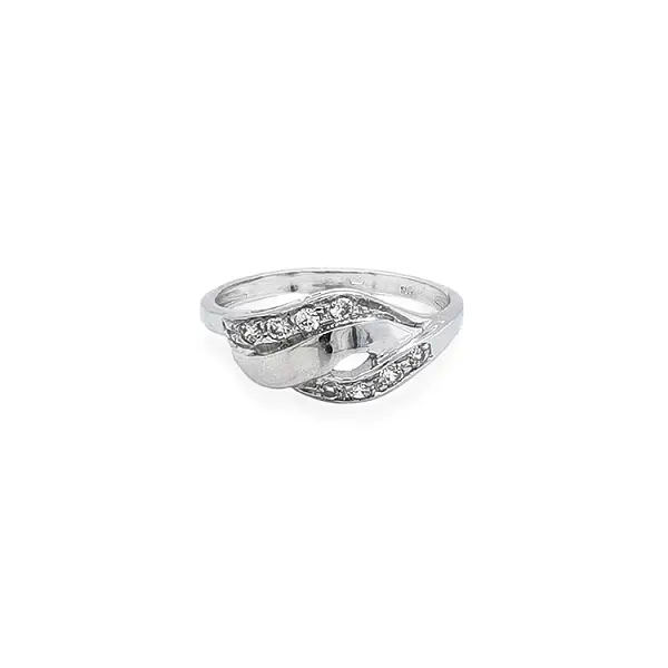Gold Ring with Zircons