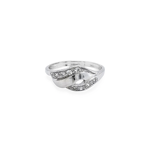 Gold Ring with Zircons