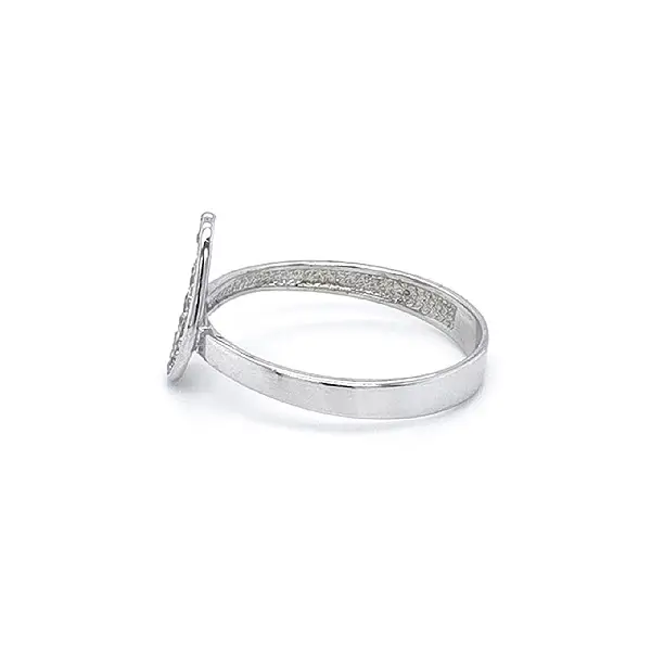 Ring with White Gold Zircons