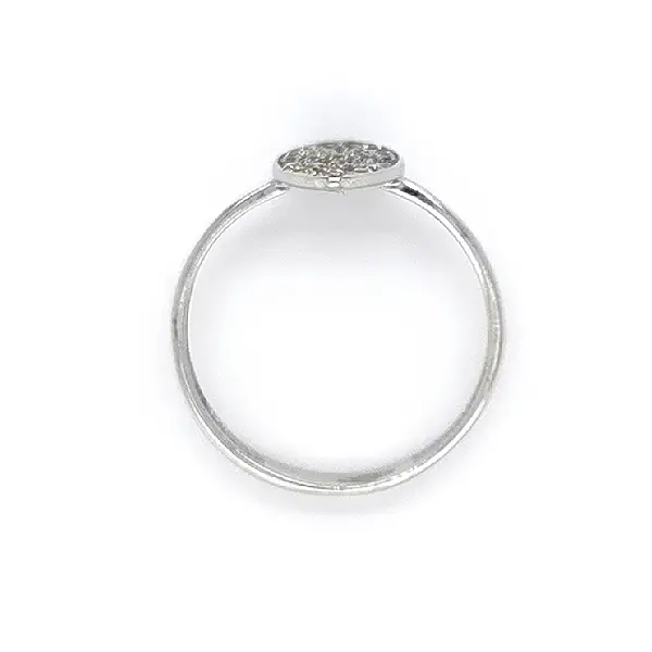 Ring with White Gold Zircons