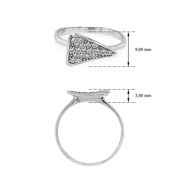 Gold Ring with Zircons