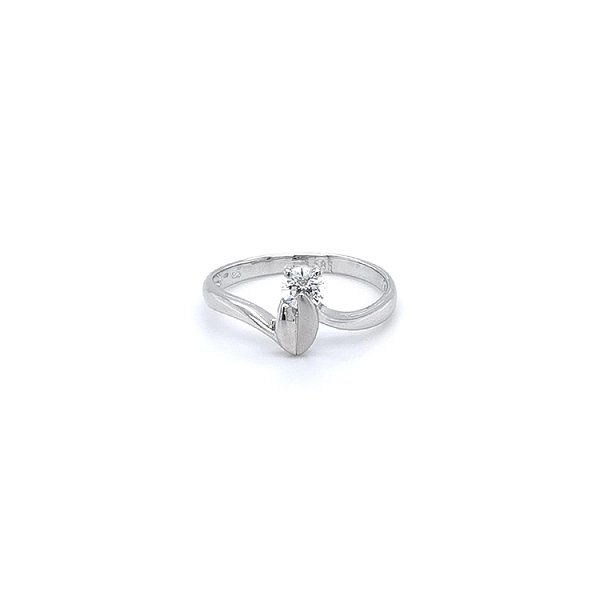 Ring with Zircon from White Gold