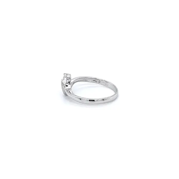 Ring with Zircon from White Gold